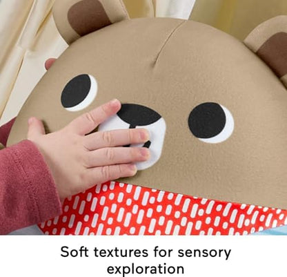 Fisher-Price Brinquedo inflável para bebês, Morcego da Floresta da Amizade e Urso Wobble, para atividades que estimulam a coordenação motora ampla. Indicado para bebês a partir de 6 meses. JLB83