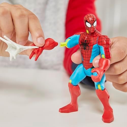 Homem-Aranha MixMashers Marvel Figura de Ação e Acessórios para Montar, Vermelho