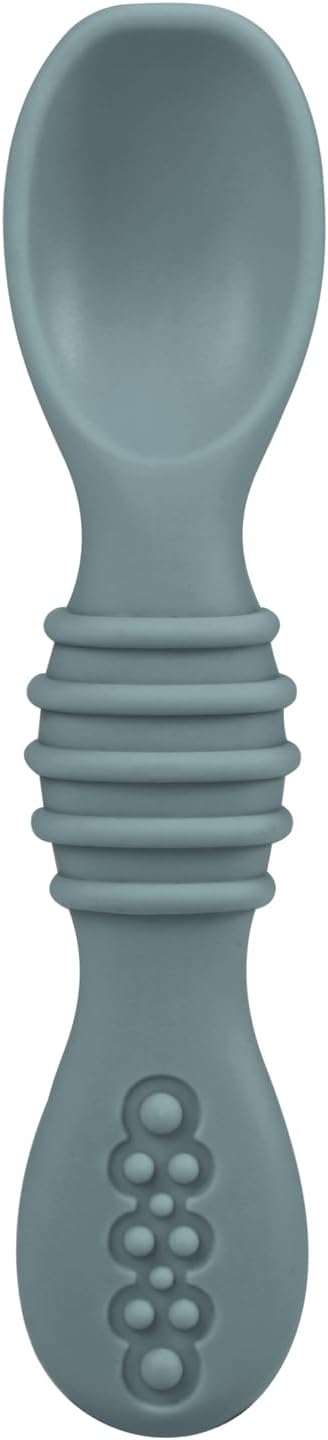 PandaEar Conjunto de 6 colheres de silicone para bebês - Utensílios para autoalimentação de 6 a 12 meses - Colheres infantis para a primeira fase - Essenciais para a alimentação do bebê