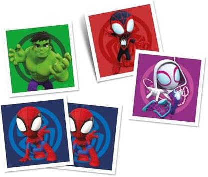 Jogo Educativo Clementoni Memo Marvel Homem-Aranha e seus Incríveis Amigos 80 Peças - Jogo para Crianças a partir de 4 Anos, Jogo de Cartas de Aprendizagem, Aprendendo Raciocínio Lógico, 2 Jogadores, Presente para Meninos, Fabricado na Itália, 18304