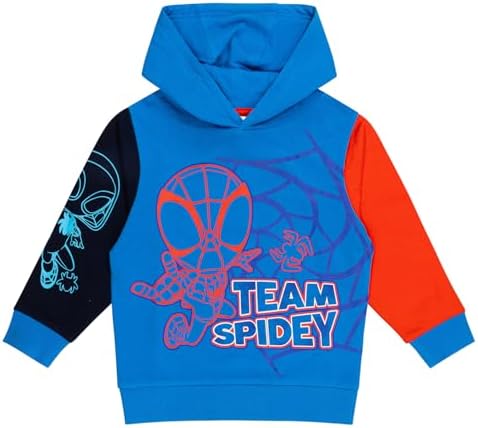 Moletom com Capuz Marvel Homem-Aranha e Seus Incríveis Amigos para Meninos – Moletom com Capuz Aranha Fantasma – 100% Algodão – Tamanhos de 2 a 8 Anos para Jovens Fãs de Super-Heróis
