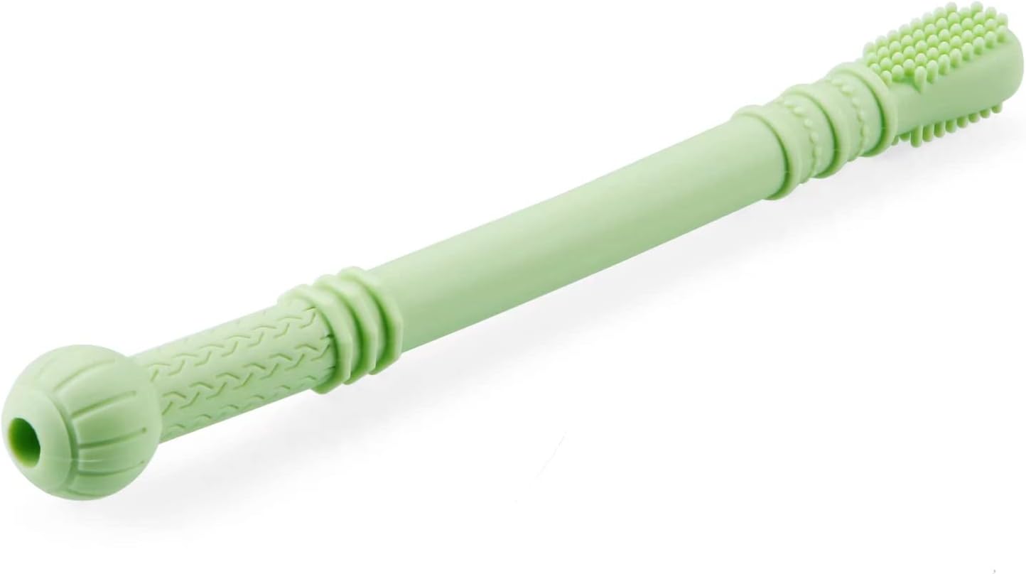 PandaEar Mordedores de silicone para bebês, pacote com 6 unidades | Mordedores macios para aliviar a dentição, com 2 escovas de limpeza, para bebês de 0 a 3, 3 a 6 e 6 a 12 meses