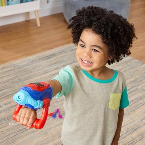 Marvel Homem-Aranha e Seus Incríveis Amigos – Lançador de Bolhas de Água com 3 Varinhas, Solução para Bolhas e Funil de Recarga – Brinquedo de Faz de Conta para Crianças a partir de 3 Anos