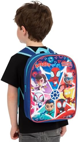 Mochila Marvel Homem-Aranha e Seus Incríveis Amigos | Mochila do Homem-Aranha | Mochilas Escolares Infantis | Mochilas para Crianças | Tamanho Único Azul