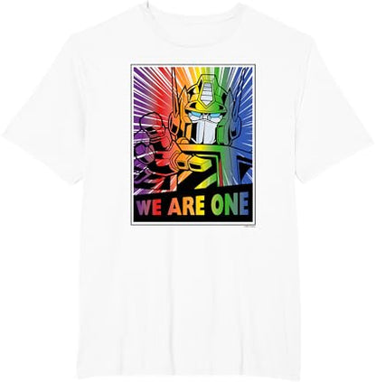 T-shirt Transformers Pride Rainbow Optimus Prime We Are One