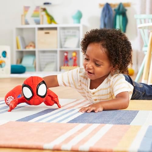 Homem-Aranha e seus Incríveis Amigos Marvel Dança e Rasteja - Brinquedo de Pelúcia Interativo com Sons, Brinquedo Falante do Homem-Aranha para Crianças