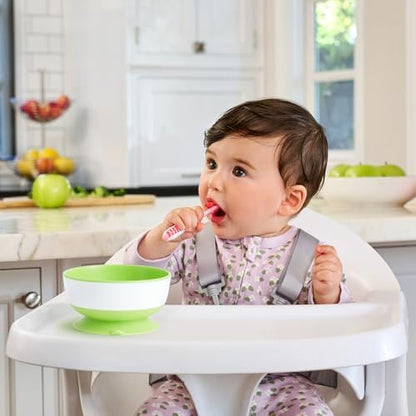 Munchkin Colheres de Introdução Alimentar em Estágios Gentle Dip | Para Bebês a partir de 4 Meses | Ideal para Baby-Led Weaning (BLW) | Design Ergonômico | Livre de BPA | Rosa e Roxo | Kit com 3