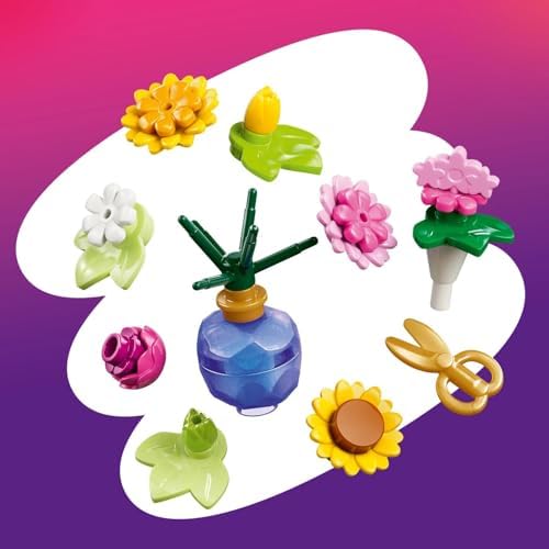 LEGO Friends Loja de Flores Criativa - Brinquedo em Miniatura com Flores Artificiais, Buquês, 2 Mini Bonecas, Bicicleta e Acessórios - Presente de Aniversário para Meninas a partir de 7 Anos - 42693