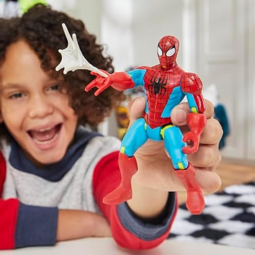 Homem-Aranha MixMashers Marvel Figura de Ação e Acessórios para Montar, Vermelho