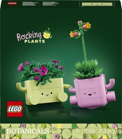 LEGO Botanicals Plantas de Balanço - Conjunto de Flores Artificiais - Inclui 2 Plantas Artificiais e 2 Vasos em Tons Pastel para Decoração de Quarto - Ideia de Presente DIY para Meninas a partir de 9 Anos e Adultos - 11506