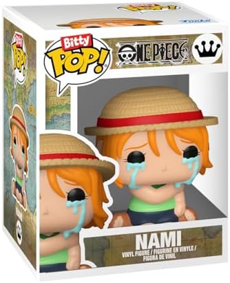Funko Bitty Pop! One Piece - Nami - Pacote com 4 - 1/6 de chance de encontrar a variante rara Chase e uma mini figura surpresa - Colecionável de 2,2 cm - Inclui suporte expositor empilhável - Ótima ideia para presente