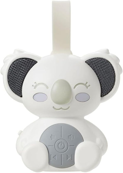 Nuby Sidney Sound Bear – Máquina de som para bebês com 20 sons relaxantes | Alça universal | Recarregável
