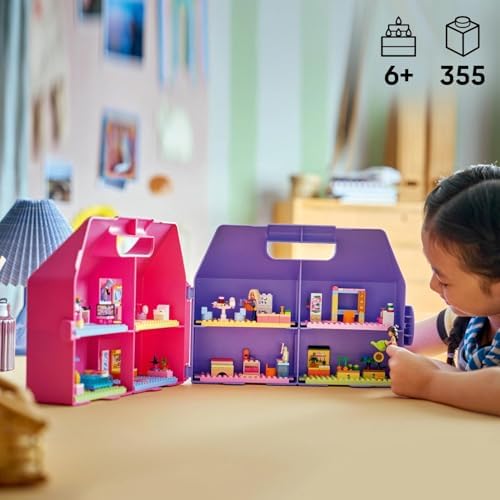 LEGO Mala de Bonecas Criativa Friends - Brinquedo de Viagem com Casa de 8 Cômodos, 2 Mini Bonecas e Acessórios - Ideia de Presente de Aniversário para Meninas a partir de 6 Anos - 42697
