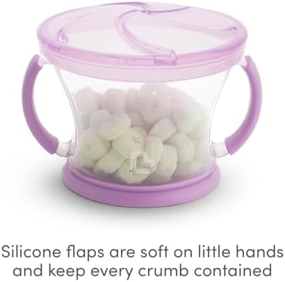 Munchkin – Kit com 2 Potes Snack Catcher (Antivazamento para Lanches) | Rosa/Roxo