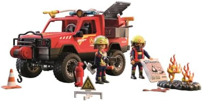 Playmobil | City Action | Picape de Bombeiros | Veículo de Emergência Off-Road com Função de Jato de Água Real, Guincho e Muitos Acessórios | Para Crianças a Partir de 4 Anos | 72194