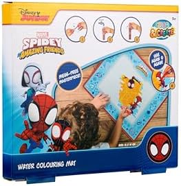 Tapete de Pintura Aquática do Homem-Aranha | Tapete de Pintura com Água Marvel para Crianças | Conjunto de Desenho Reutilizável com Caneta | Pintura Pura e Sem Caos | Brinquedo Criativo da Disney para Meninos e Meninas