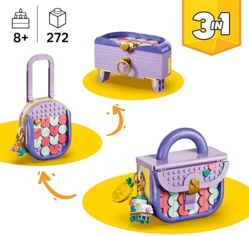 LEGO Creator Bolsa de Arte e Moda 3 em 1 com Brinquedo de Armazenamento - Kit de Modelo que se Transforma em Mala ou Caixa de Armazenamento - Decoração DIY para Quarto Infantil - Presente de Aniversário para Meninas e Meninos a partir de 8 Anos - 31391