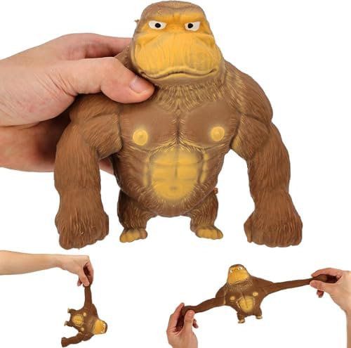 TikTok Macaco - Brinquedo antiestresse engraçado em forma de gorila marrom, aperte e relaxe, presente de Páscoa para crianças e adultos.