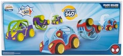 Homem-Aranha e seus Incríveis Amigos Marvel Homem-Aranha vs. Duende Verde Power Rollers - Dois veículos de 15 cm com motores de fricção que giram 360 graus