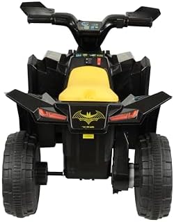 Mini Quadriciclo Infantil Batman - Produto Oficial Licenciado - Brinquedo Elétrico Infantil 6V - Marchas para Frente e Ré, Pneus Robustos e Adesivos Incríveis dos Amigos