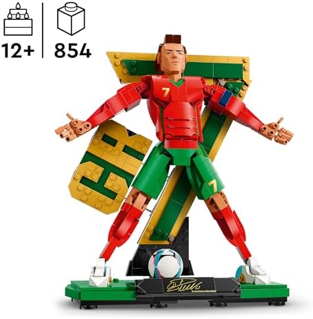 LEGO Editions Cristiano Ronaldo – Brinquedo Lenda do Futebol - Kit de Modelo 3D para Exibição - Decoração DIY para Quarto Infantil - Presente para Meninos e Meninas a partir de 12 Anos e Fãs de Esportes Adultos - 43016