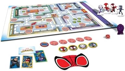 Homem-Aranha e seus amigos em um mistério no museu: ajude a equipe do Homem-Aranha a capturar o vilão! Jogo divertido para fãs da Marvel, ótimo presente, para 2 a 4 jogadores, a partir de 4 anos.