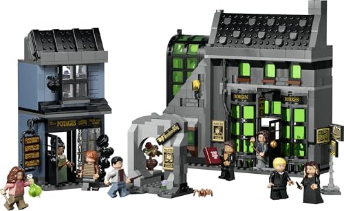 LEGO Harry Potter Beco Diagonal Lojas Mágicas - Kit de Modelo em Miniatura com 8 Minifiguras e Patrono Colecionável - Decoração para Quarto Infantil - Presente para Meninas, Meninos e Fãs a partir de 8 Anos - 76471