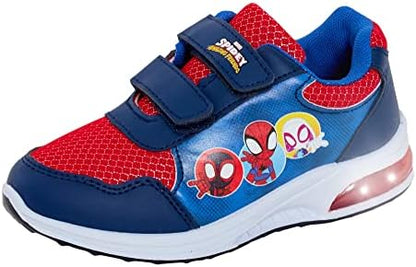 Tênis de corrida esportivos com luzes piscantes do Homem-Aranha e seus Incríveis Amigos