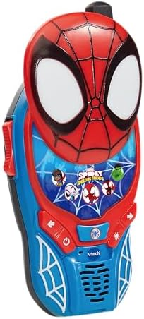 Walkie-Talkies VTech Homem-Aranha e Seus Incríveis Amigos: Sentido Aranha, Walkie-Talkies Oficiais do Personagem, Apresentam o Homem-Aranha e o Spin, Seguros para Crianças, Alcance de até 200m, Para Crianças de 3, 4, 5+ Anos, Versão em Inglês