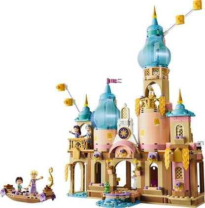 LEGO | Castelo da Rapunzel da Disney - Modelo de Exibição com 4 Mini Bonecas, Figura do Pascal e Acessórios - Presente de Aniversário para Meninas a partir de 6 Anos e Fãs do Filme Enrolados - 43297