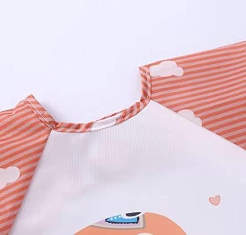 PandaEar Babadores de manga comprida (pacote com 3) | Babador impermeável de manga comprida para bebês e crianças de 6 a 36 meses