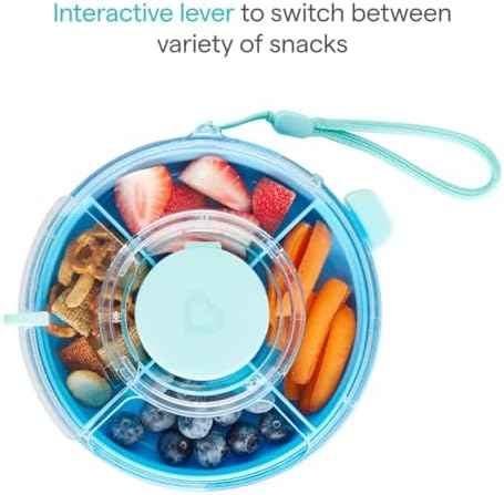 Recipiente para Lanches Munchkin Snack Wheel™ com 5 Compartimentos | Azul