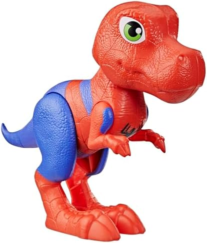 Figura de ação gigante do Homem-Aranha Rex, do Homem-Aranha e seus incríveis amigos da Marvel, com 22,8 cm (9 polegadas). Brinquedo de dinossauros super-heróis para crianças a partir de 3 anos.