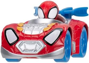 Estojo de transporte Marvel Action Launch do Homem-Aranha e seus Amigos Incríveis - Estojo de 30 cm com lançador giratório e dois veículos exclusivos da linha Amazing Metals.
