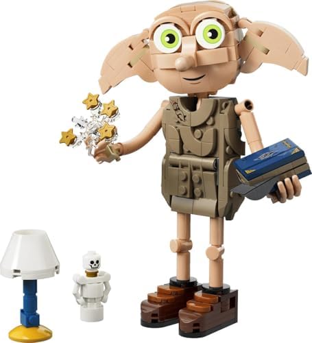 LEGO Harry Potter 2 em 1 Dobby, o Elfo Livre - Kit de Montagem que se Transforma em uma Figura do Kreacher - Decoração DIY para Quarto Infantil - Presente para Meninas, Meninos e Fãs a partir de 8 Anos - 76469