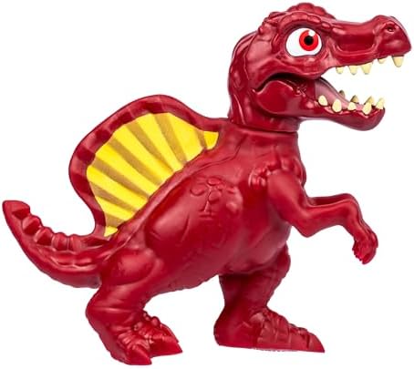 Heróis de Goo Jit Zu Jurassic World Rebirth Dino Rampage Spinosaurus, Super Macio e Elástico, com Mandíbulas Mordedoras em Ação de Ataque
