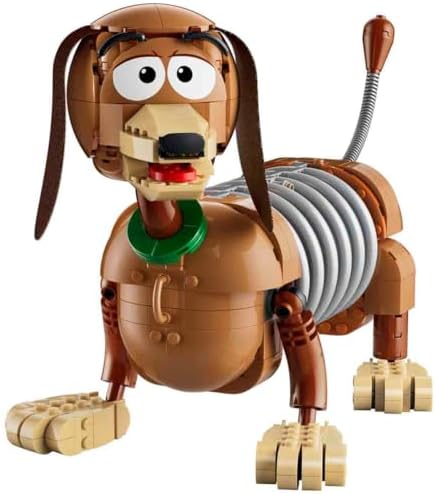 LEGO | Disney Pixar Toy Story Slinky Dog - Conjunto de Construção Decorativo para Estante de Livros para Adultos - Inclui Minifigura do Woody e Figura de Dachshund - Presente Nostálgico para Fãs - 43301