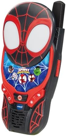 Walkie-Talkies VTech Homem-Aranha e Seus Incríveis Amigos: Sentido Aranha, Walkie-Talkies Oficiais do Personagem, Apresentam o Homem-Aranha e o Spin, Seguros para Crianças, Alcance de até 200m, Para Crianças de 3, 4, 5+ Anos, Versão em Inglês