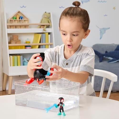 Homem-Aranha e seus Incríveis Amigos Marvel Water-Webs Dolphin Spin Submarine Toy, Black