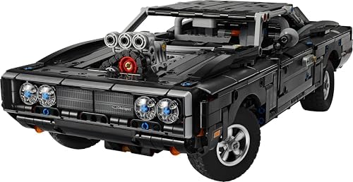 LEGO Technic Velozes e Furiosos Dodge Charger R/T - Kit de Modelo de Carro para Adultos - Conjunto STEM Colecionável com Motor V8 e Suspensão - Presente Nostálgico para Fãs do Filme - 42231