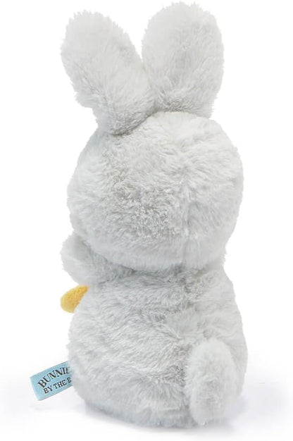 BUNNIES BY THE BAY Coelho de Pelúcia da Grey Bunny Bloom com Estrela | Brinquedo de Pelúcia Macio | Estrela de 2 Lados | 20 cm de Altura e Rosto Bordado Fofo | Seguro para Bebês