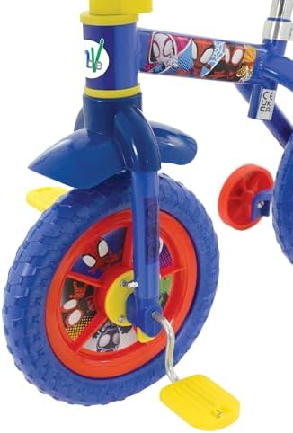 Bicicleta Infantil 2 em 1 do Homem-Aranha e Seus Amigos Incríveis - Bicicleta conversível de treinamento e equilíbrio para meninas e meninos a partir de 2 anos, com pedais e rodinhas removíveis - Bicicletas ajustáveis de 25 cm para crianças