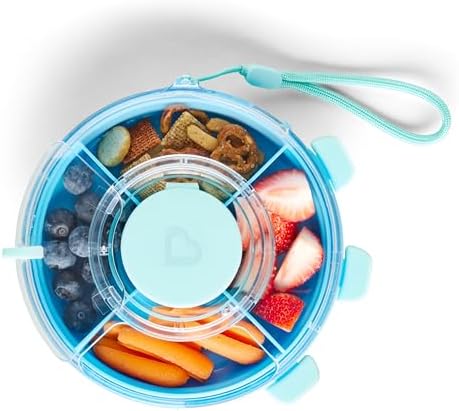 Recipiente para Lanches Munchkin Snack Wheel™ com 5 Compartimentos | Azul