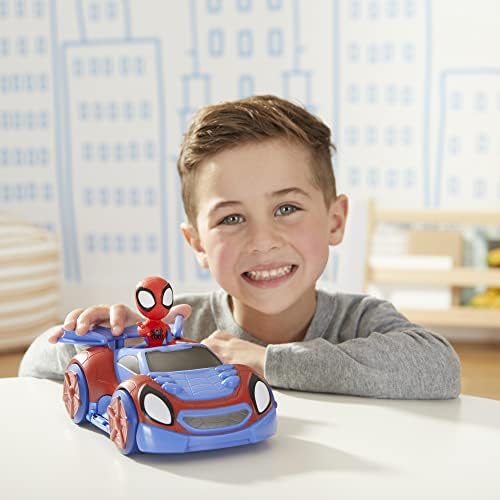 Homem-Aranha e seus amigos incríveis - Figura de ação Marvel Change 'N Go Web-Crawler e Homem-Aranha, veículo 2 em 1, figura de 10 cm, para crianças a partir de 3 anos
