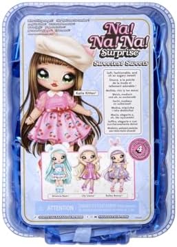 Na Na Na Surprise Sweetest Sweets - Lily Llama - Boneca Fashion de Pelúcia de 19 cm - Boneca Articulada Inspirada em Lhama com Sapatos e Escova - Embalagem Misteriosa e Surpresa de Confete - Brinquedo para Crianças a partir de 5 Anos
