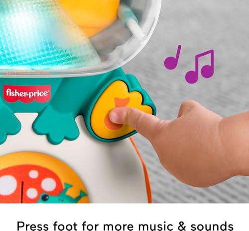 Fisher-Price Brinquedo Baby: Sapo Musical com Luzes e Rolamentos, Bolas que Caim e 3 Bolas para Desenvolvimento Infantil (A partir de 6 Meses), JLB96