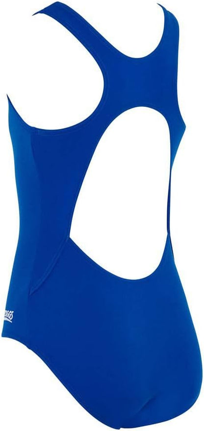 Zoggs Fato de banho Cottesloe Sportsback da Girl, tecido Ecolast+™ sustentável e ecológico, 100% à prova de cloro, traje de banho confortável e elegante para meninas de 6 a 14 anos