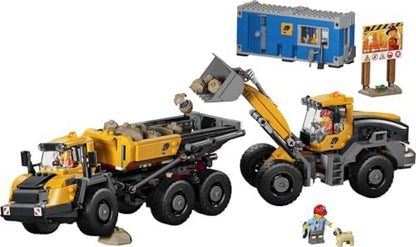 LEGO City Caminhão Basculante e Pá Carregadeira - Veículos de Construção com Funções Interativas e 3 Minifiguras - Presente de Aniversário STEM para Meninos a partir de 8 Anos - 60494