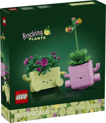 LEGO Botanicals Plantas de Balanço - Conjunto de Flores Artificiais - Inclui 2 Plantas Artificiais e 2 Vasos em Tons Pastel para Decoração de Quarto - Ideia de Presente DIY para Meninas a partir de 9 Anos e Adultos - 11506
