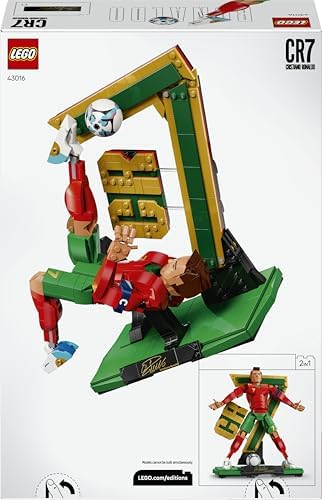LEGO Editions Cristiano Ronaldo – Brinquedo Lenda do Futebol - Kit de Modelo 3D para Exibição - Decoração DIY para Quarto Infantil - Presente para Meninos e Meninas a partir de 12 Anos e Fãs de Esportes Adultos - 43016